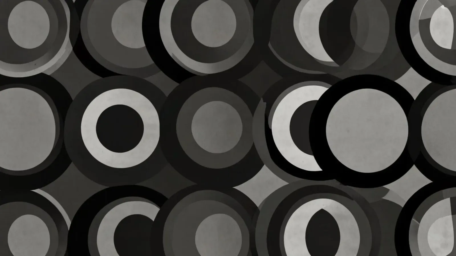 Abstract pattern of overlapping circles in various shades of alu-dibond by DesignDoodle