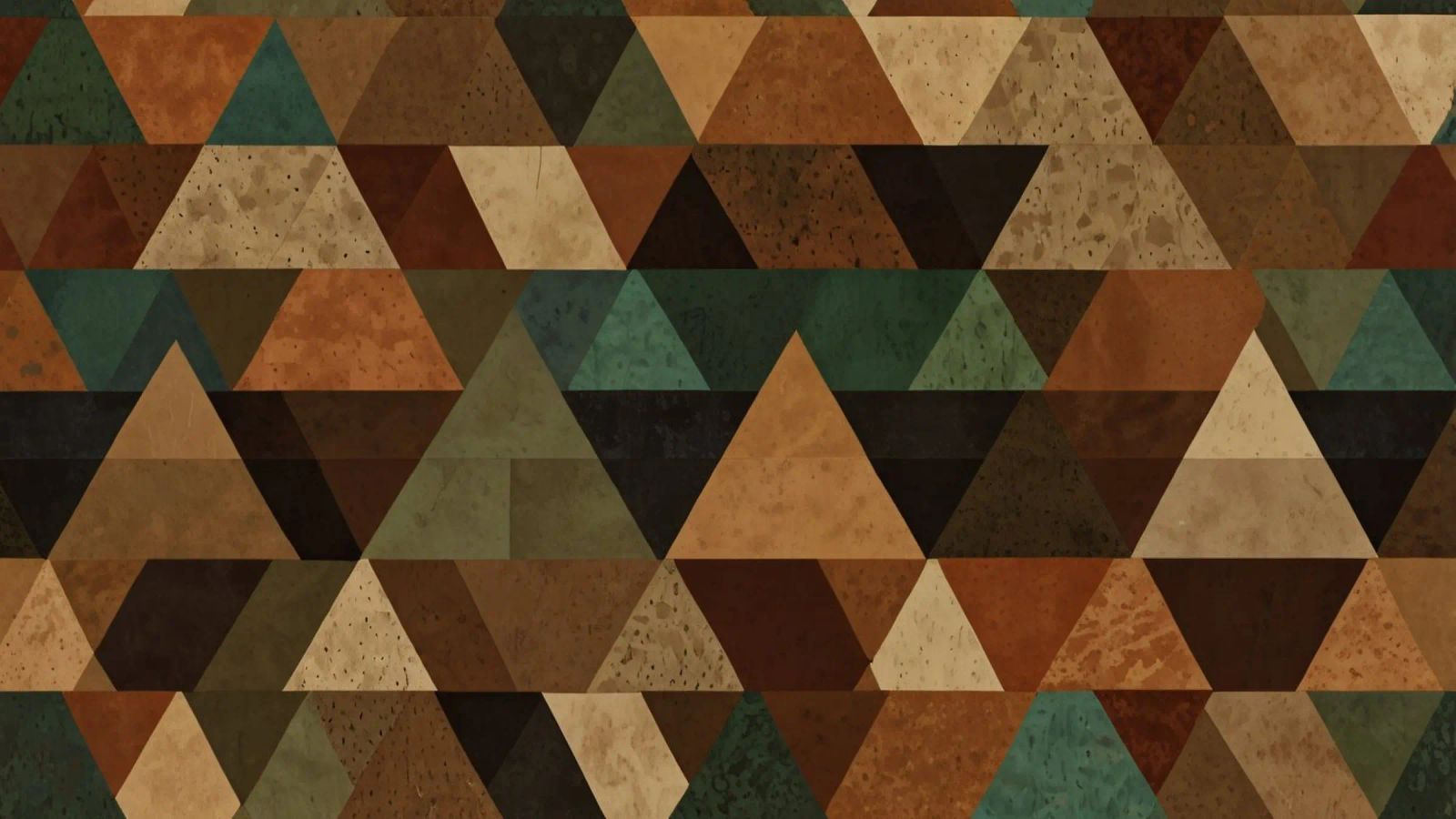 Colorful geometric pattern of alternating triangles in shade canvas by DesignDoodle