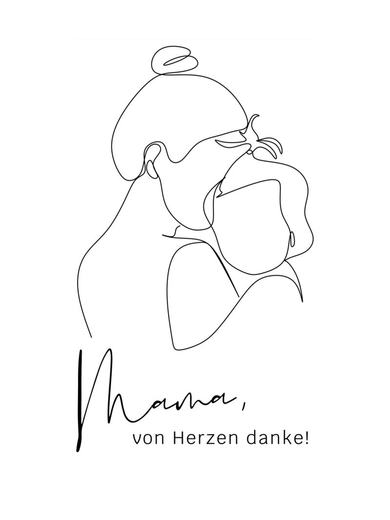 Mama, von Herzen danke! Poster von ArtDesign by KBK