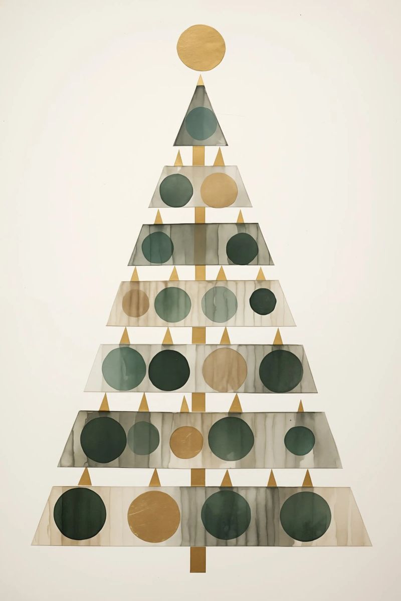 Kerstboom poster met houten frame van Imagine