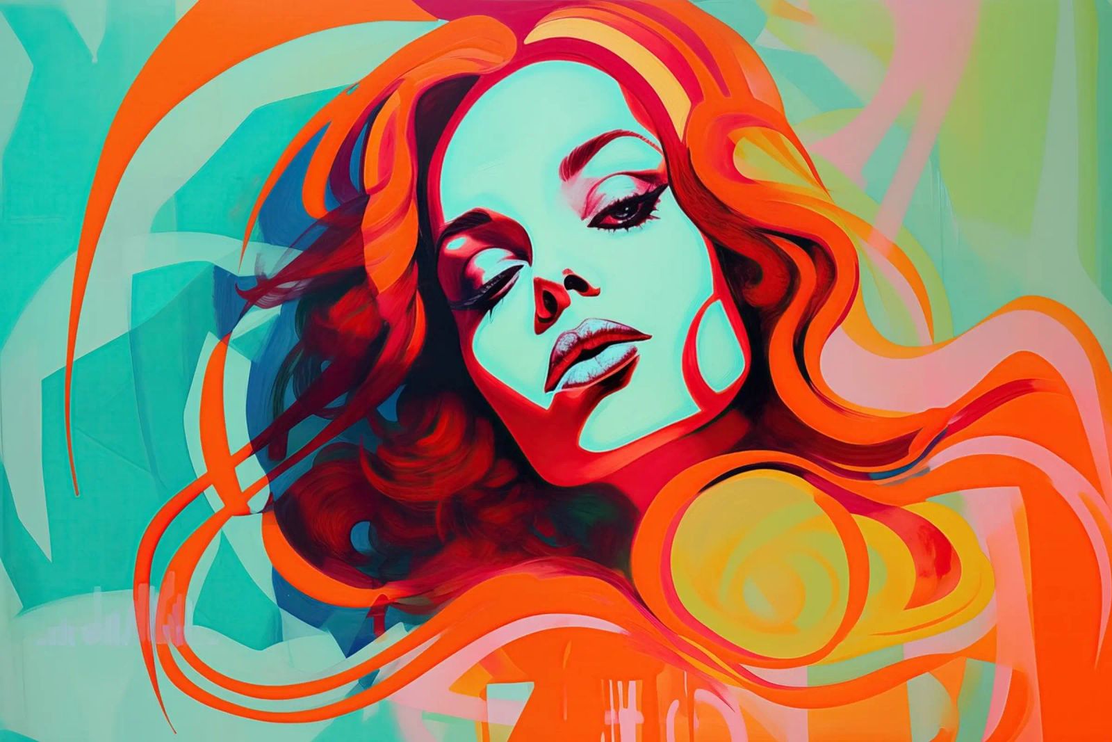 Colourful female portrait poster by Imagine