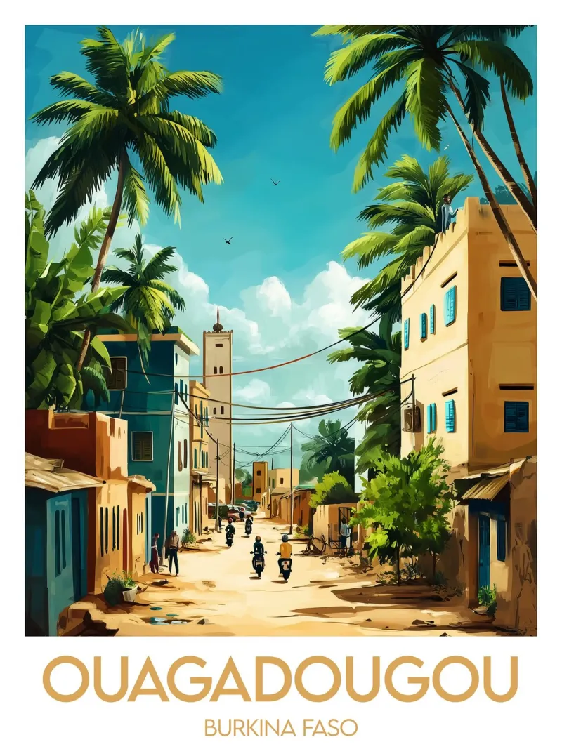 Ouagadougou poster hahnemühle by Frame the World