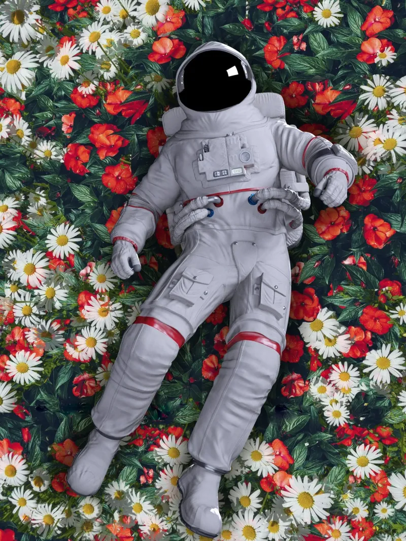 Un astronauta nel mio giardino pellicola backlit da ARTVI-SHOP