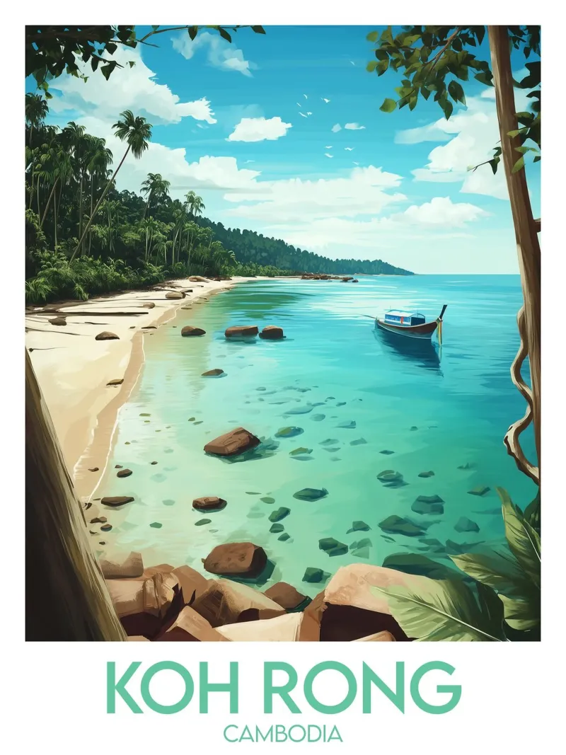 Affiche Koh Rong alluminio dibond da Frame the World