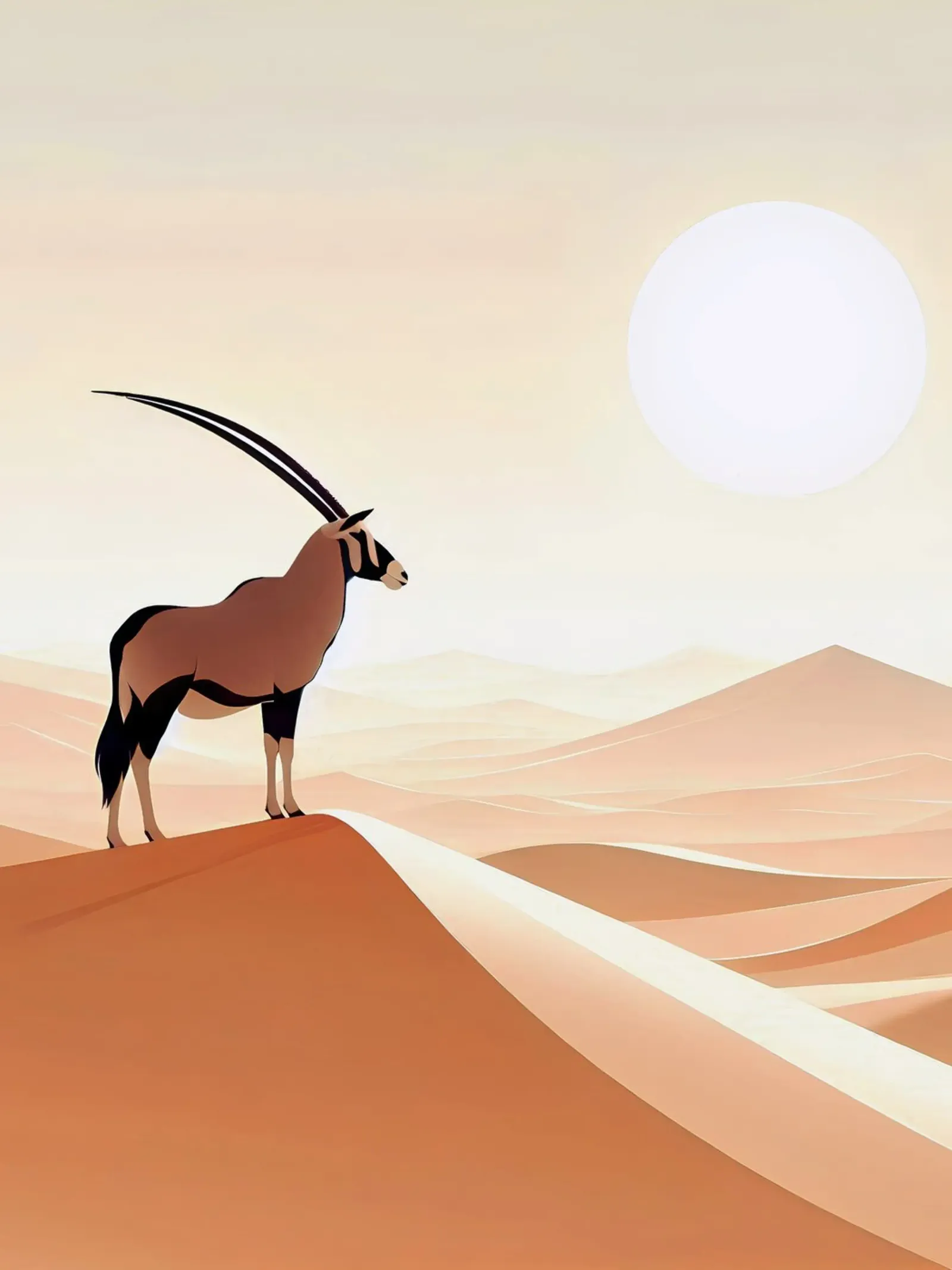 Oryxantilope pellicola backlit da Digital Naive