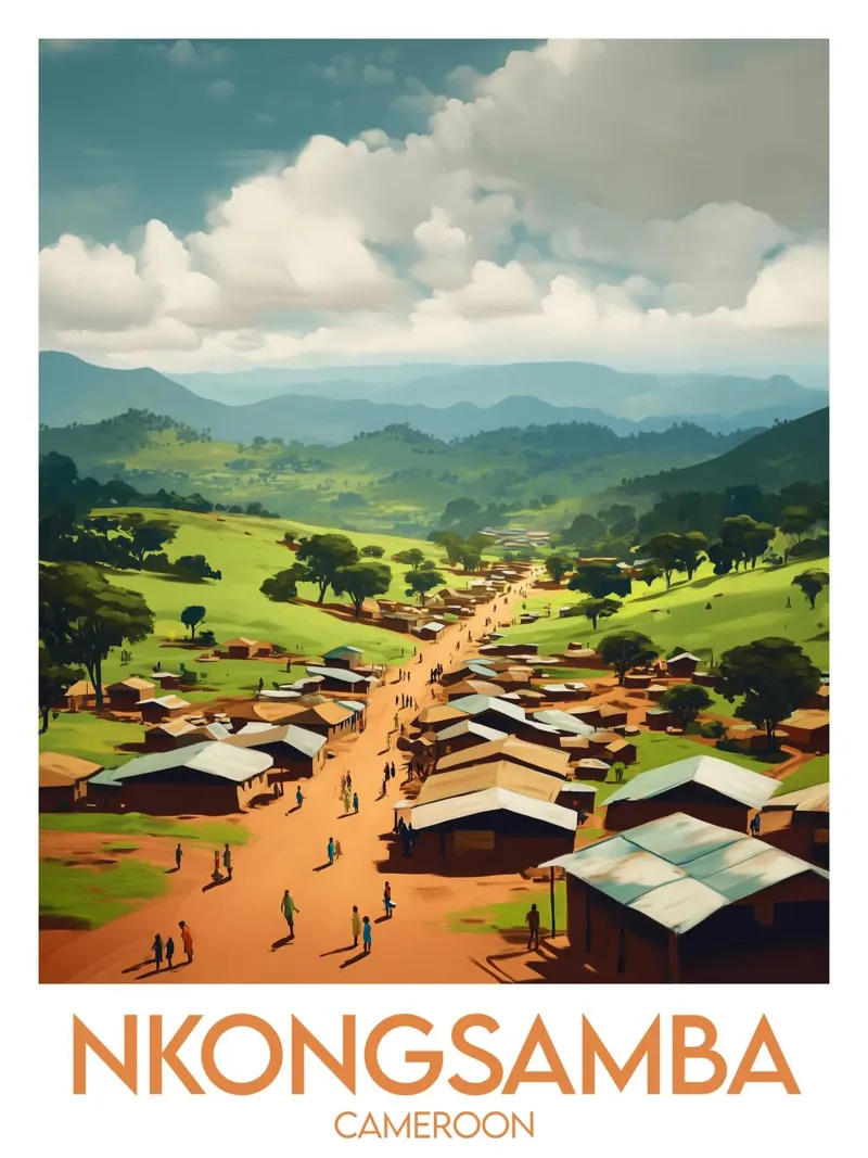 Affiche Nkongsamba poster con telaio in plastica da Frame the World