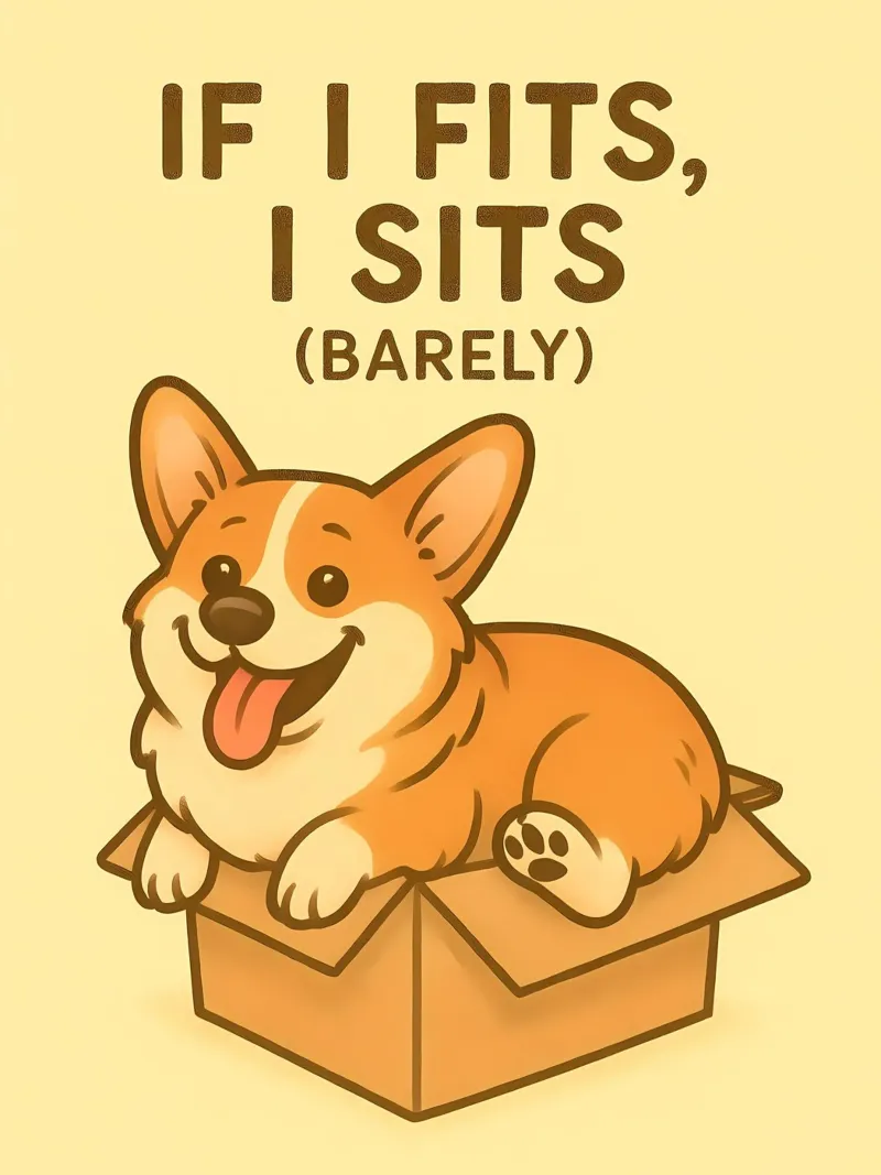 Meme divertente sui Corgi pellicola backlit da Funny Humor Art