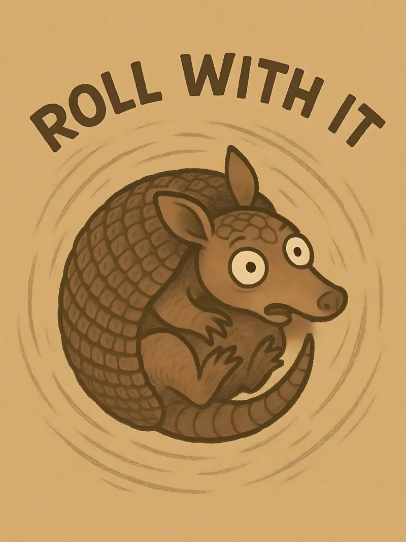Meme divertente sull'armadillo pellicola backlit da Funny Humor Art