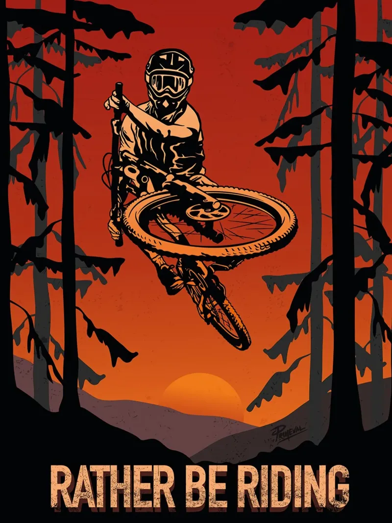 Poster per ciclisti, Poster per ciclisti poster con telaio in legno da Classicprint