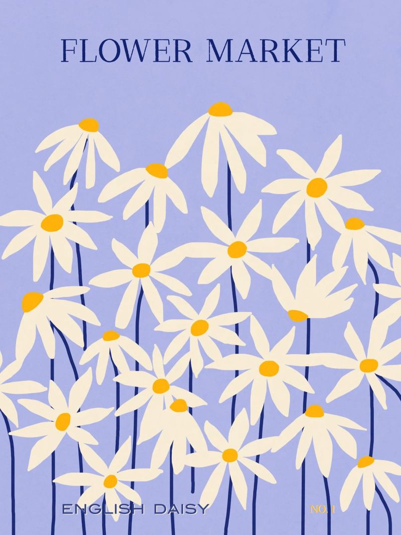 Flower Market - English Daisy Poster von Gale Switzer