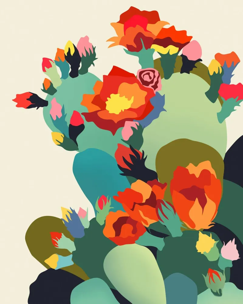 How Cactus Got It's Groove Back | Nature Botanical Plants canvas by 83oranges