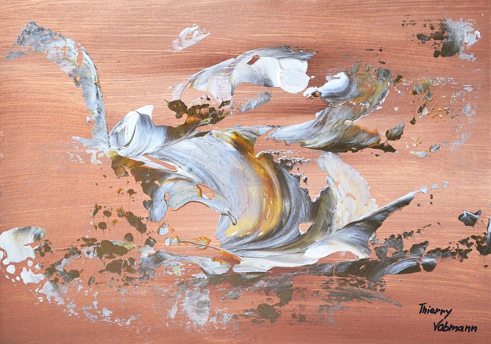MESSAGE FROM THE HEART 16 Hahnemühle von Thierry Vobmann Abstract painting