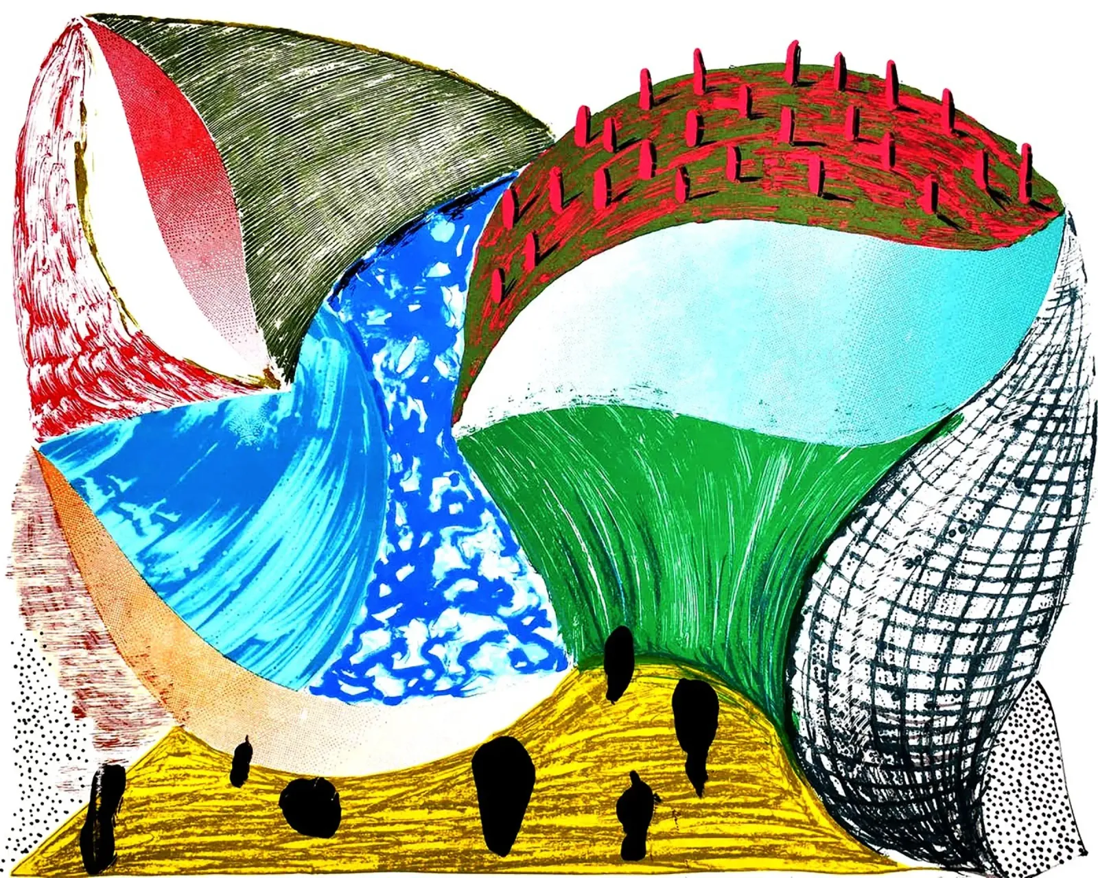 Paesaggio contemporaneo britannico 1993 carta hahnemühle da Ettyhmoz