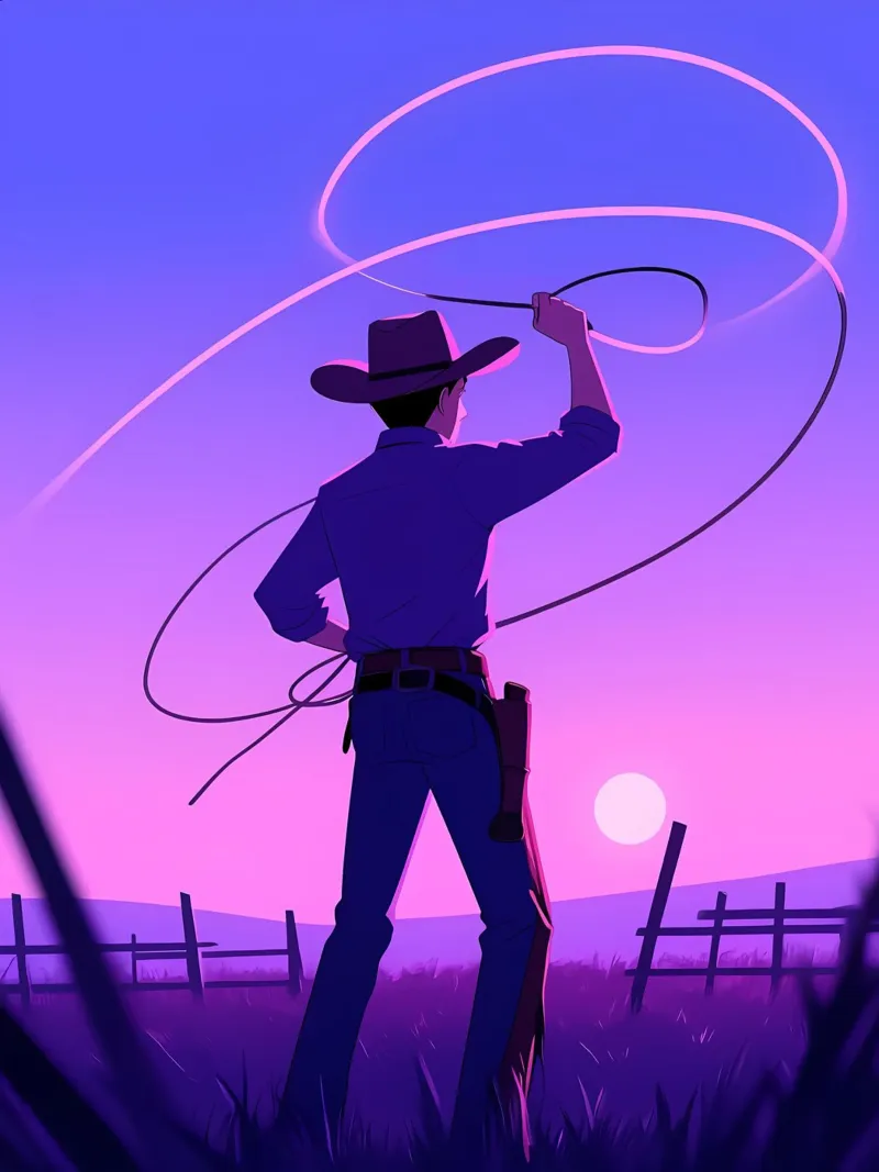 Cowboy-Jagd Lofi Art Poster von LoFi Gallery