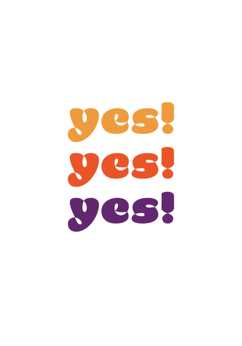 yes! yes! yes! acrylic glass by Suuuper Prints