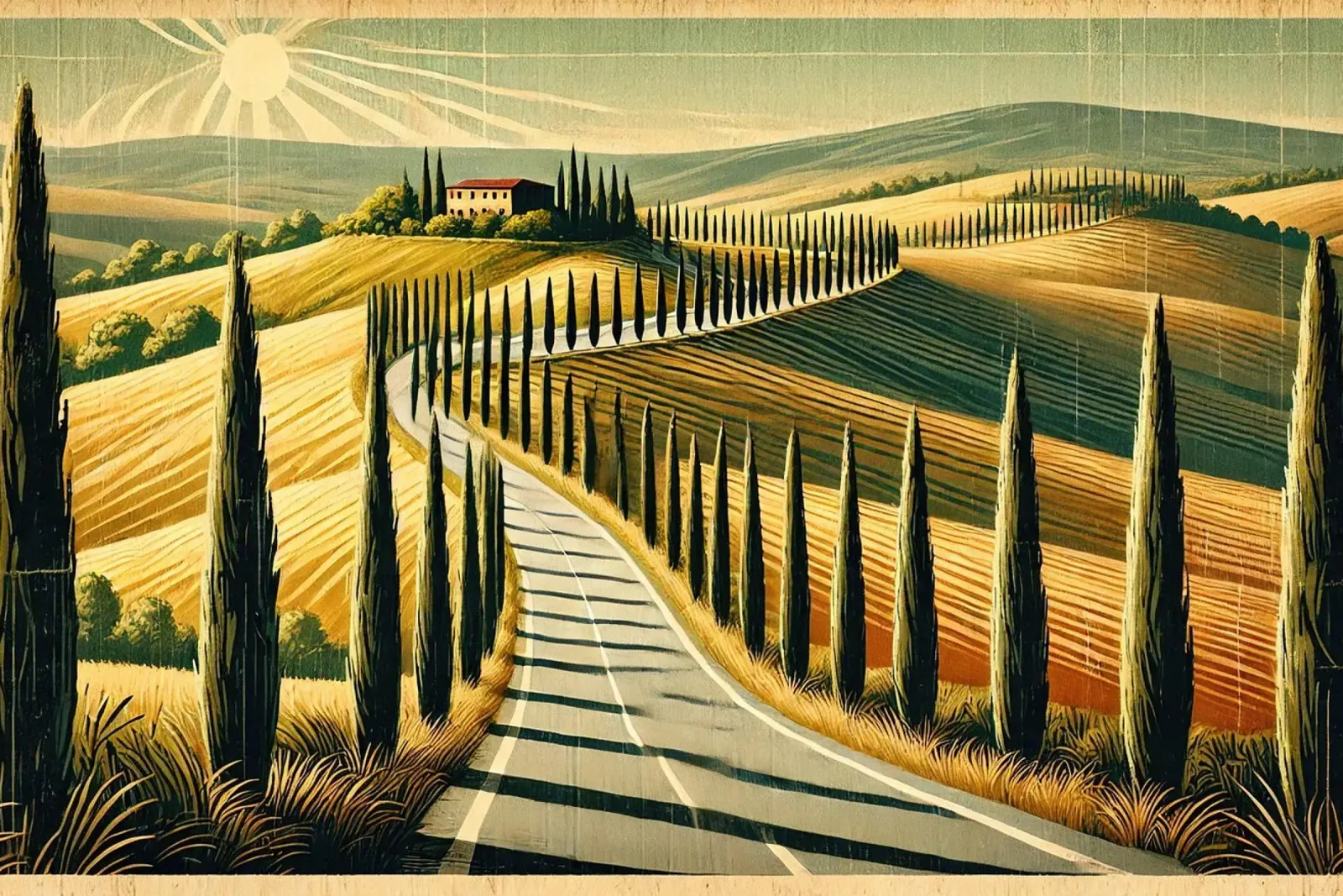 Poster d'epoca di Cypress Road pellicola backlit da Chromatic Fusion Studio