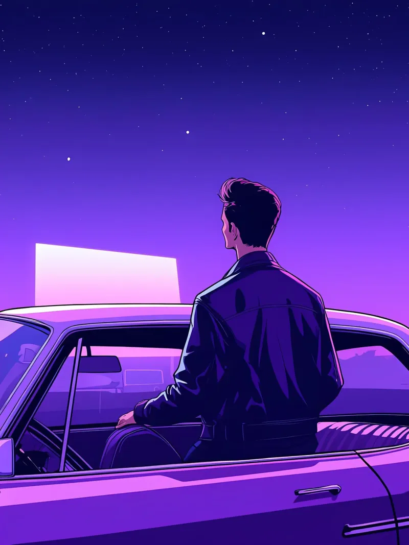 Esperienze di cinema all'aperto Lofi Art tela da LoFi Gallery