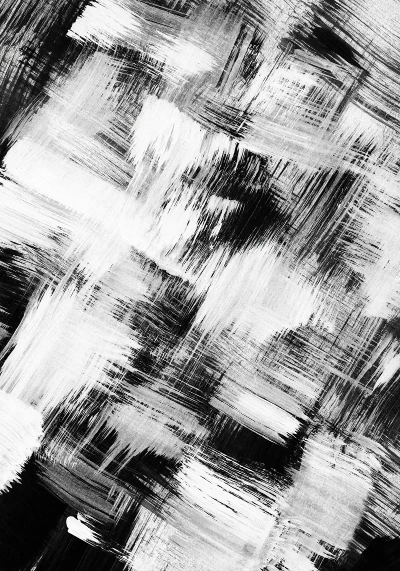Strokes 26 | Black and White Brushstroke Abstract canvas by sabidussi