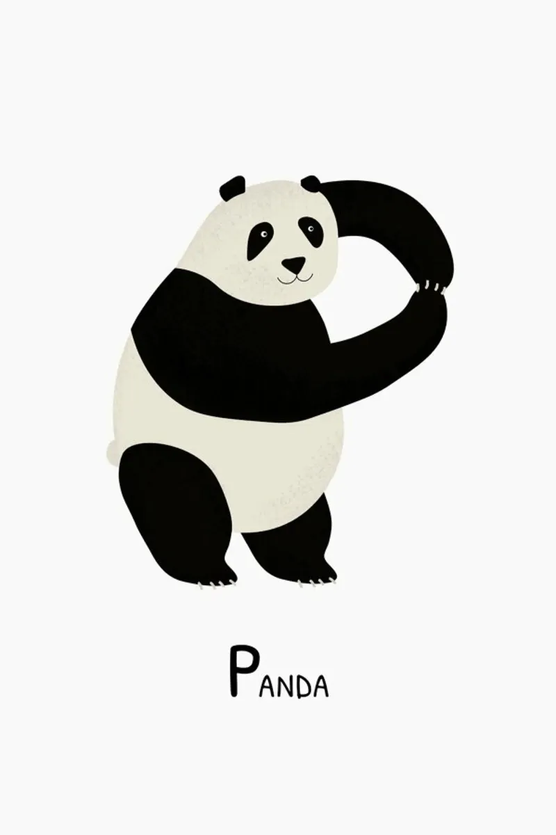 P for Panda carta hahnemühle da Little Flourishes