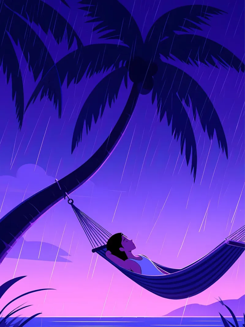 Resting On Hammock Lofi Art canvas by LoFi Gallery