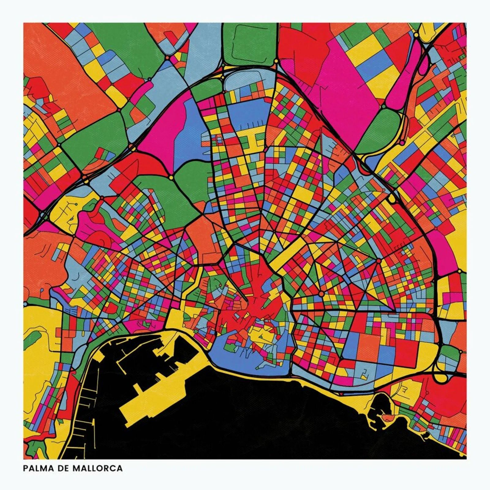 Palma de Mallorca poster de The Cartography Collection