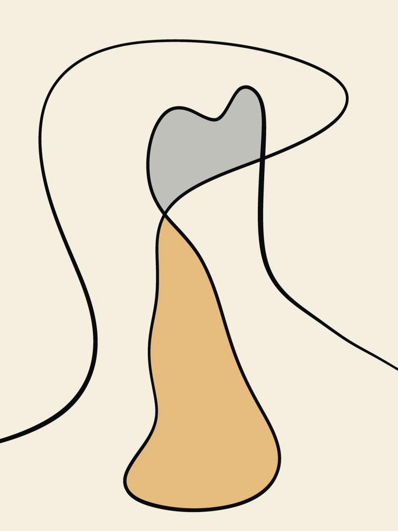 Minimal graceful line art abstract 07 carta hahnemühle da Little Dean