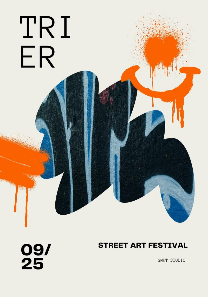 TRIER 25 poster con telaio in plastica da Einfach Uebel