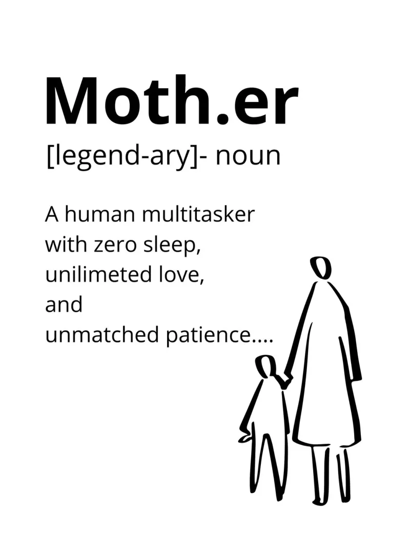 Definition of "Mother poster con telaio in legno da ramosashop