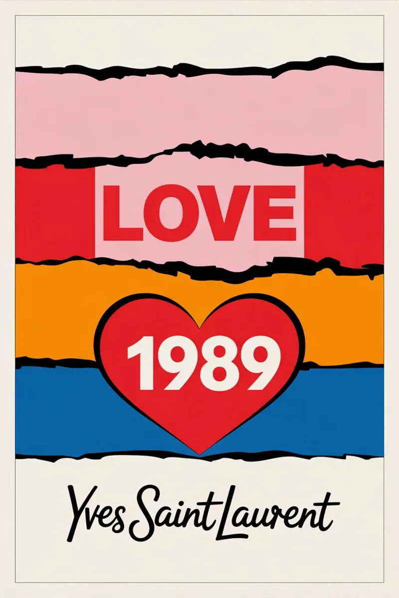 amore 1989 poster con telaio in legno da Charles A Boudreau