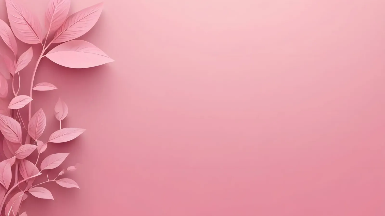 Abstract roze bladeren ontwerp voor modern behang canvas met Baklijst van DesignDoodle