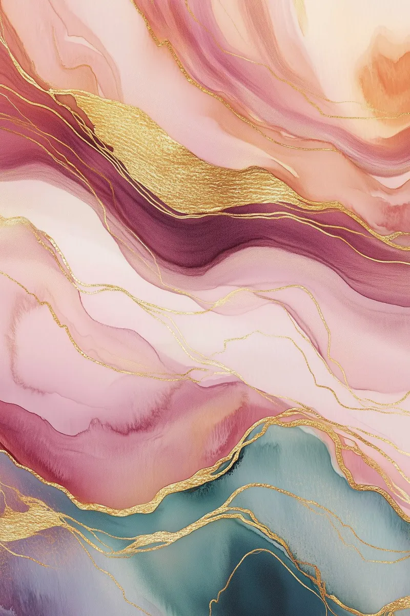 Golden Dynamic Waves hahnemühle by Carinaprint