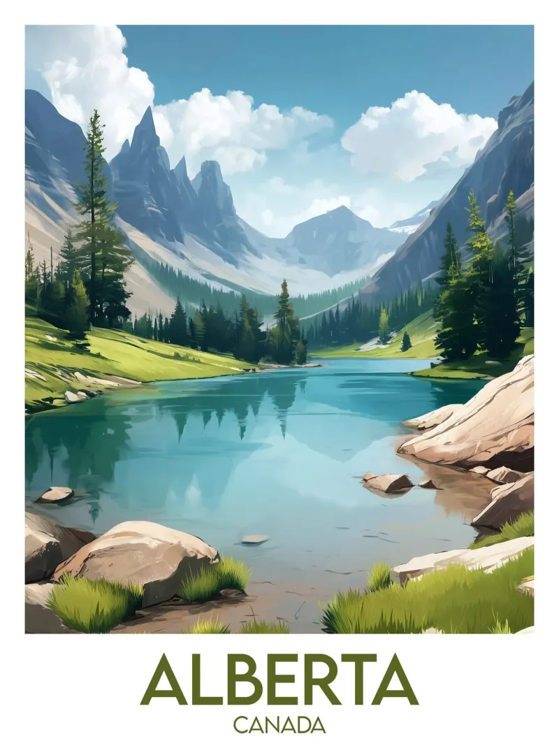 Affiche Alberta alluminio dibond da Frame the World