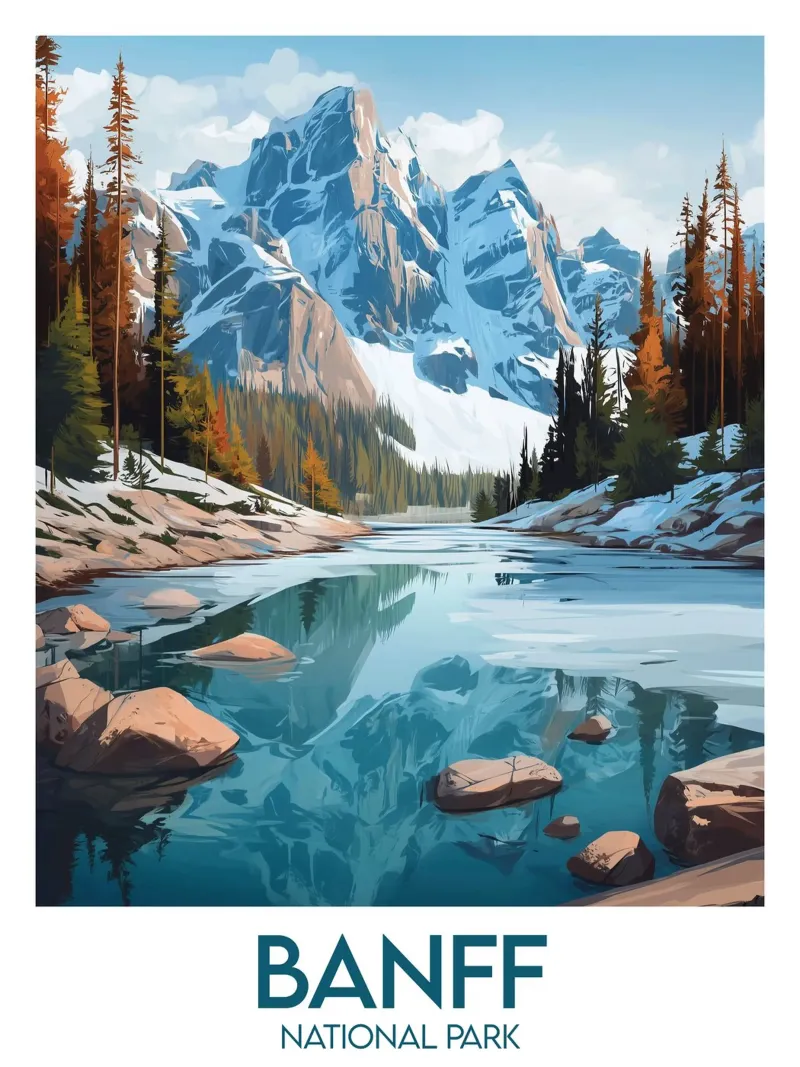 Affiche Banff poster con telaio in legno da Frame the World