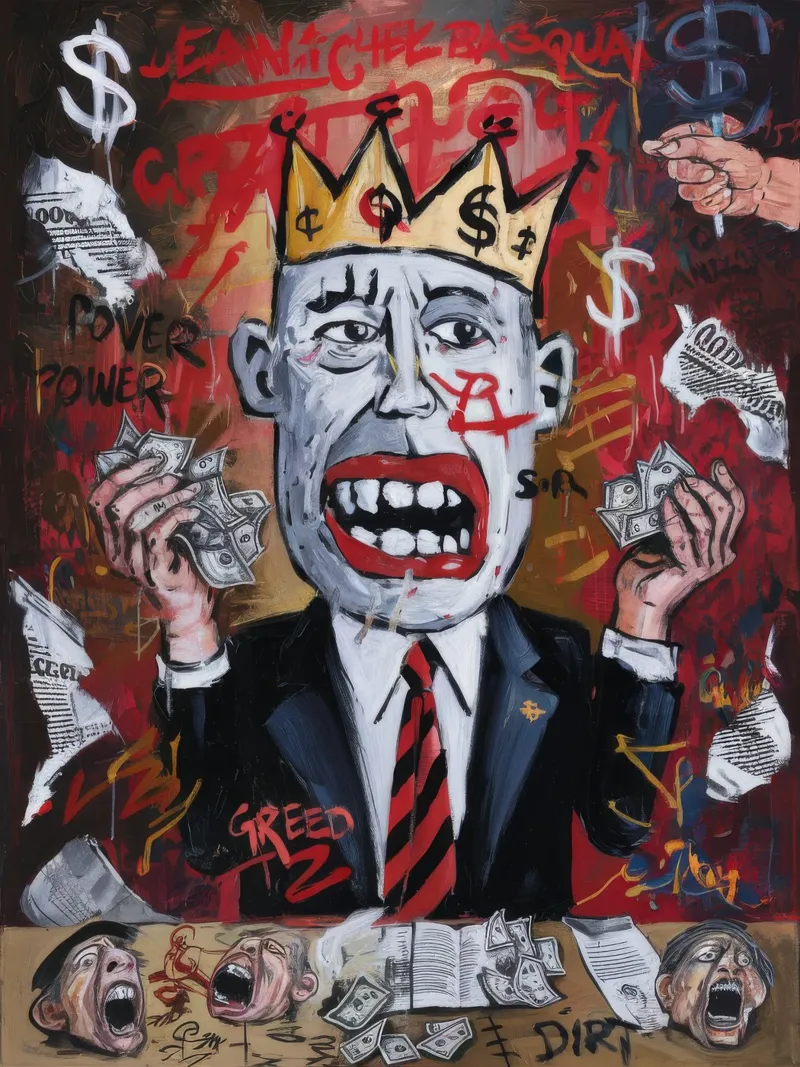 Crowned Chaos Reign canvas with Floater frame by Muse Fragments