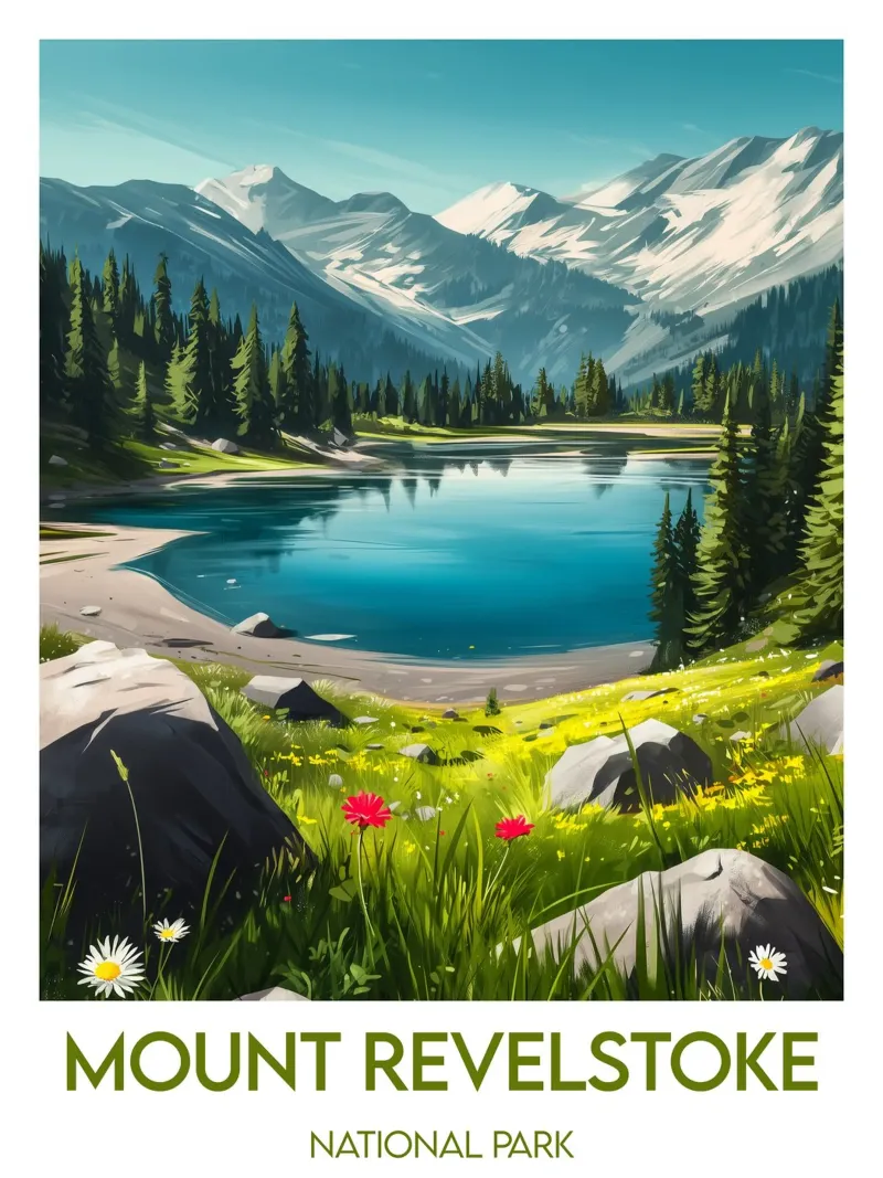 Affiche Mount Revelstoke poster con telaio in plastica da Frame the World