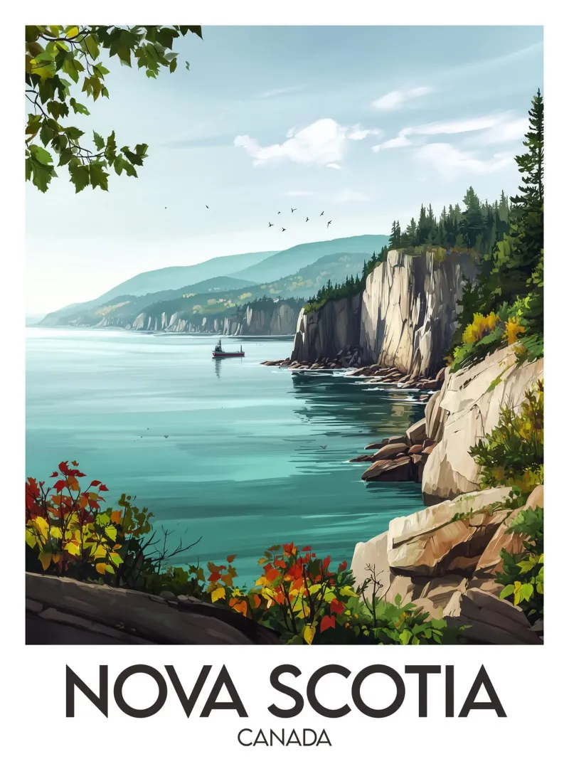 Affiche Nova Scotia alluminio dibond da Frame the World
