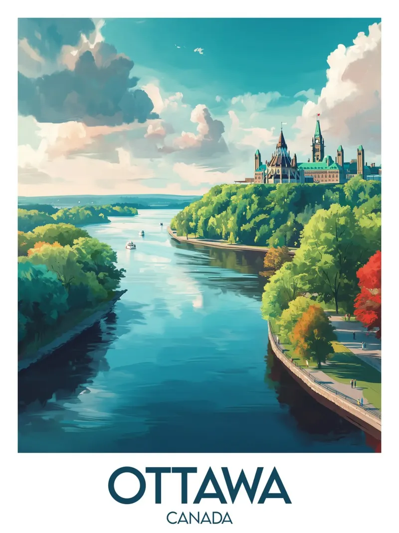Affiche Ottawa alluminio dibond da Frame the World