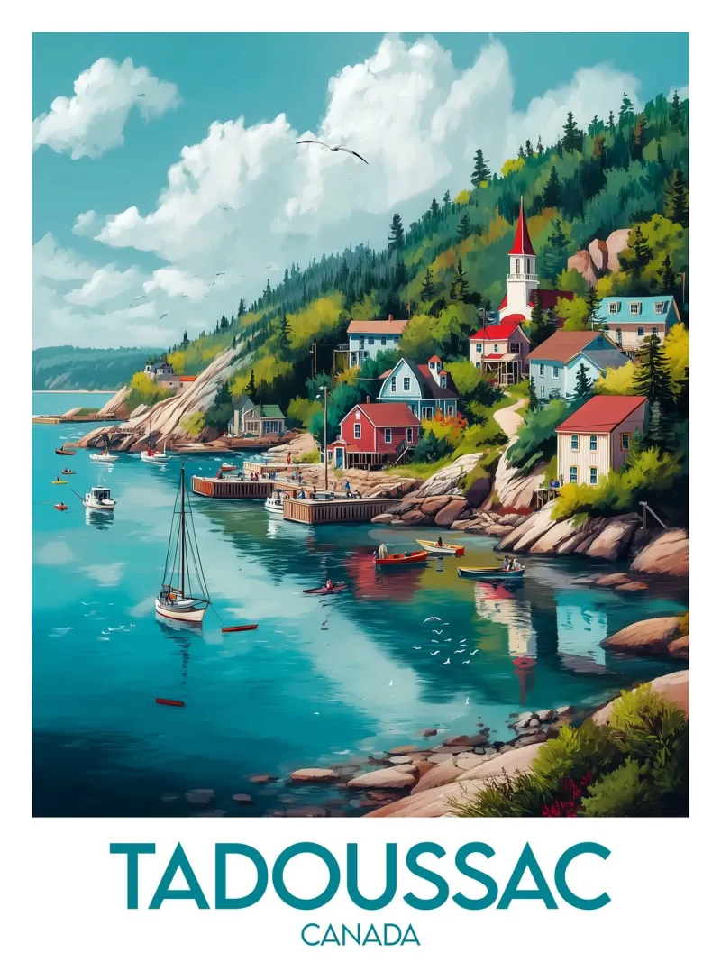 Tadoussac verkeersinformatie canvas met Baklijst van Frame the World