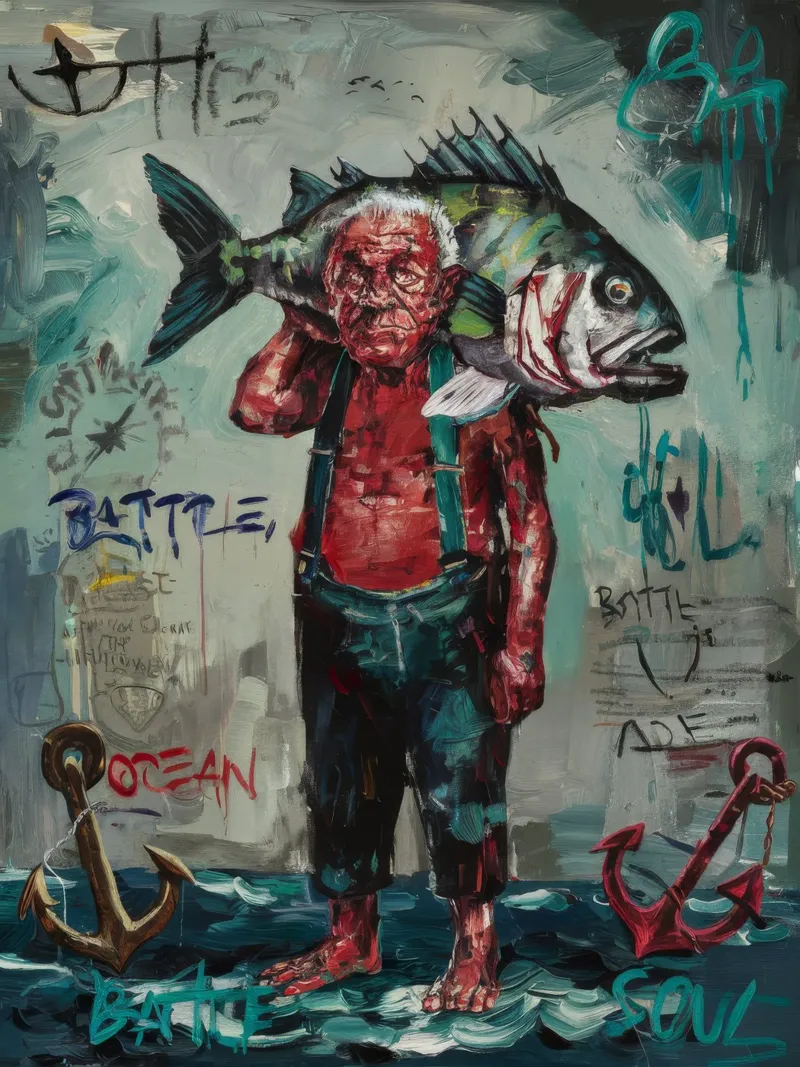 Il fardello del pescatore poster da Muse Fragments