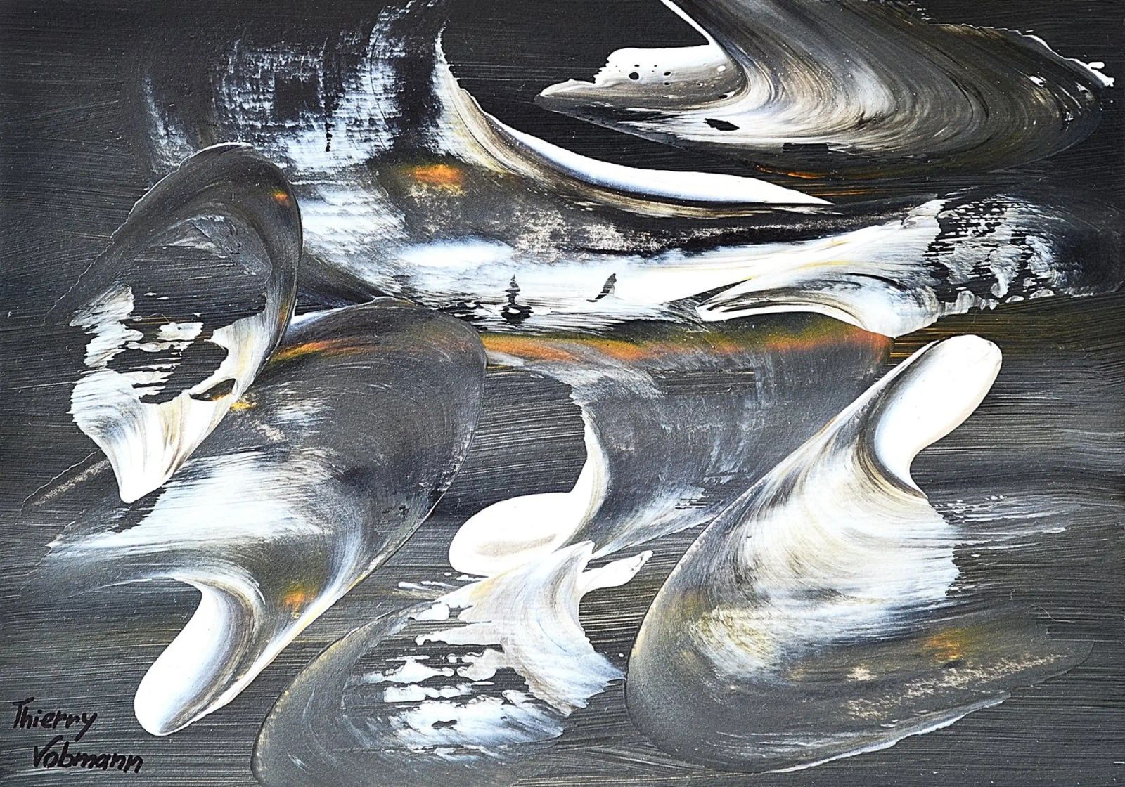 MESSAGE FROM THE HEART 17 Hahnemühle von Thierry Vobmann Abstract painting