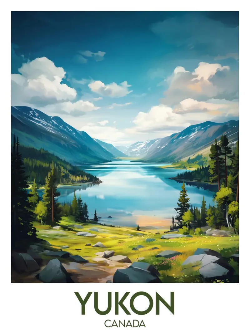 Affiche Yukon tela con Cornice a cassetta da Frame the World