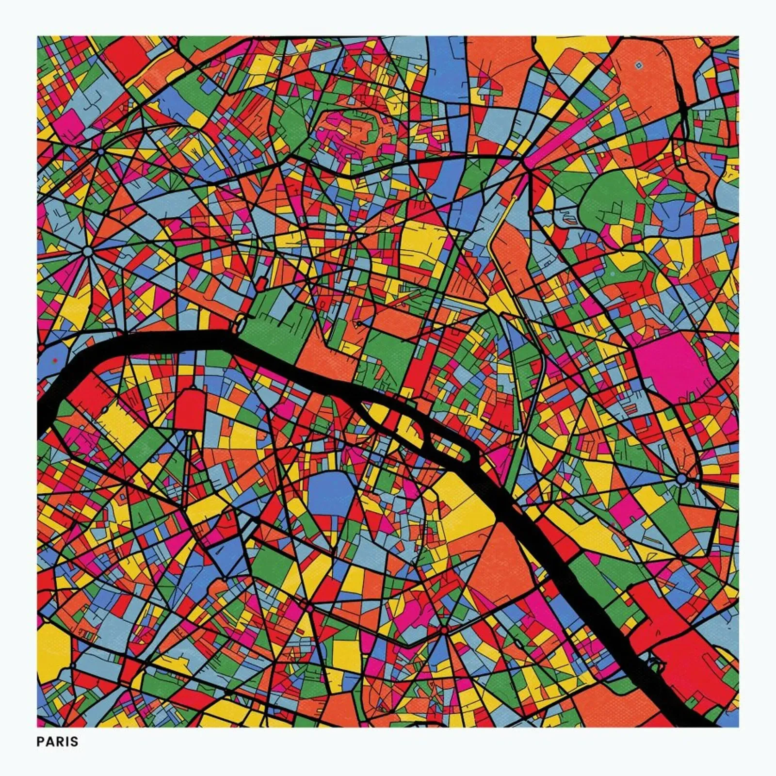 Paris canvas by The Cartography Collection