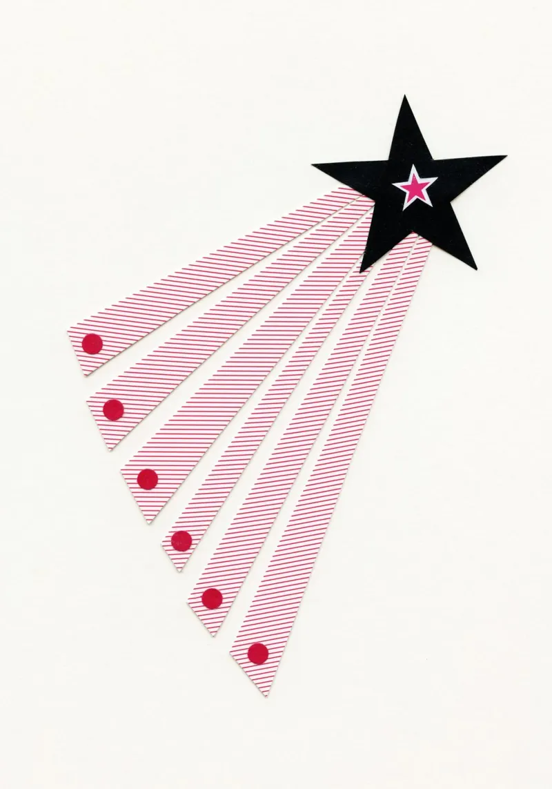 Stella cadente poster con telaio in alluminio da Cassia Beck Collage