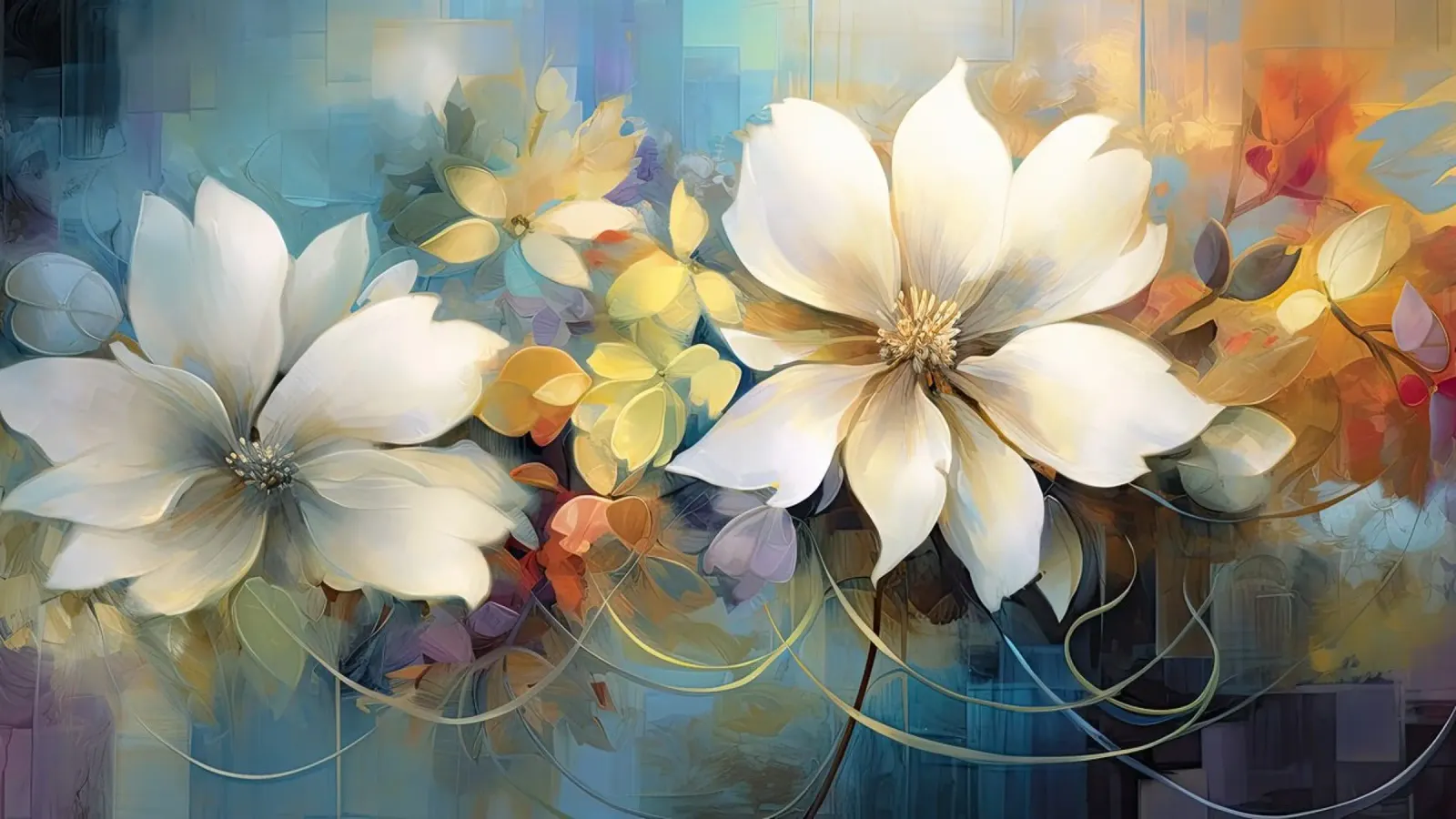Fiori astratti pellicola backlit da Imagine