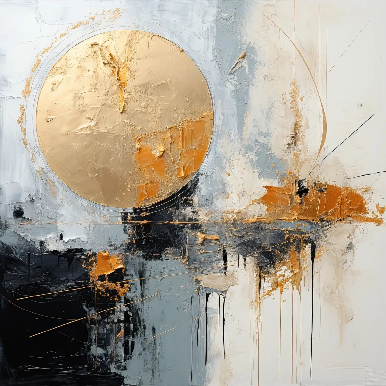 Abstract with circle canvas by Imagine