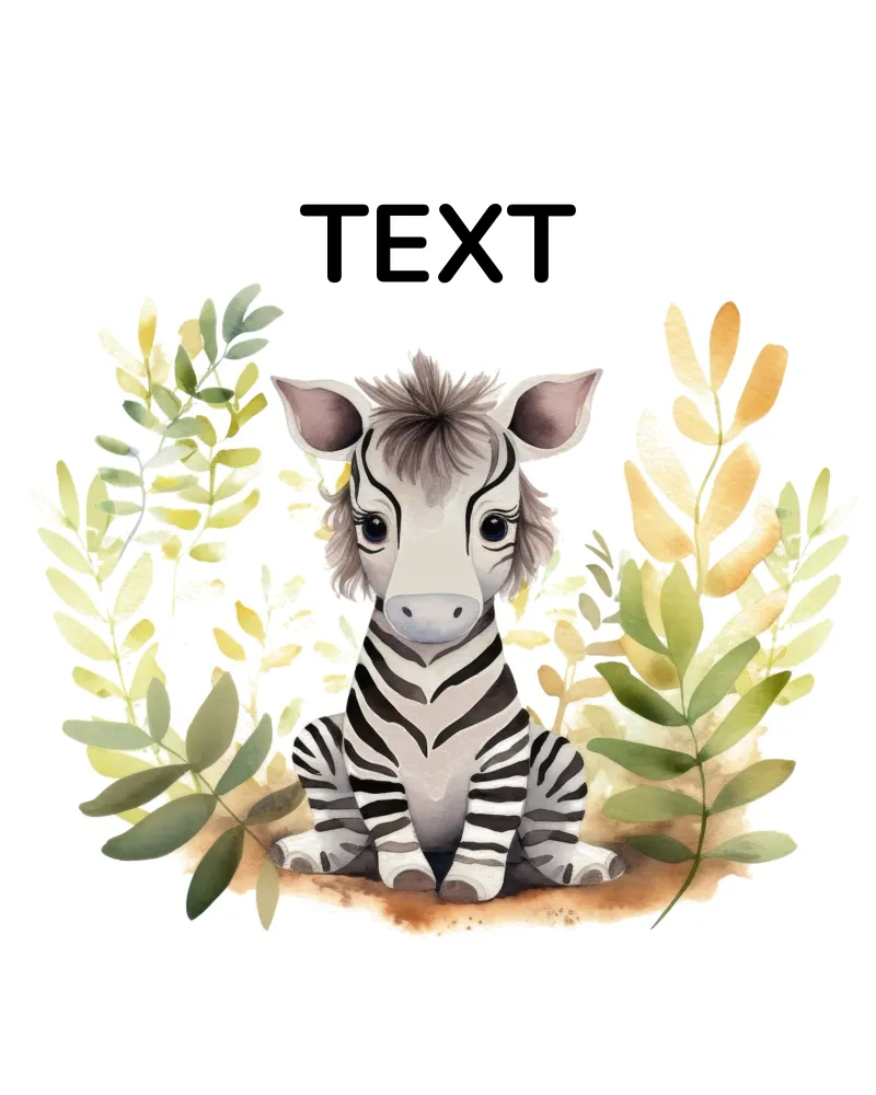 Baby zebra pellicola backlit da BABY ART PRINTS