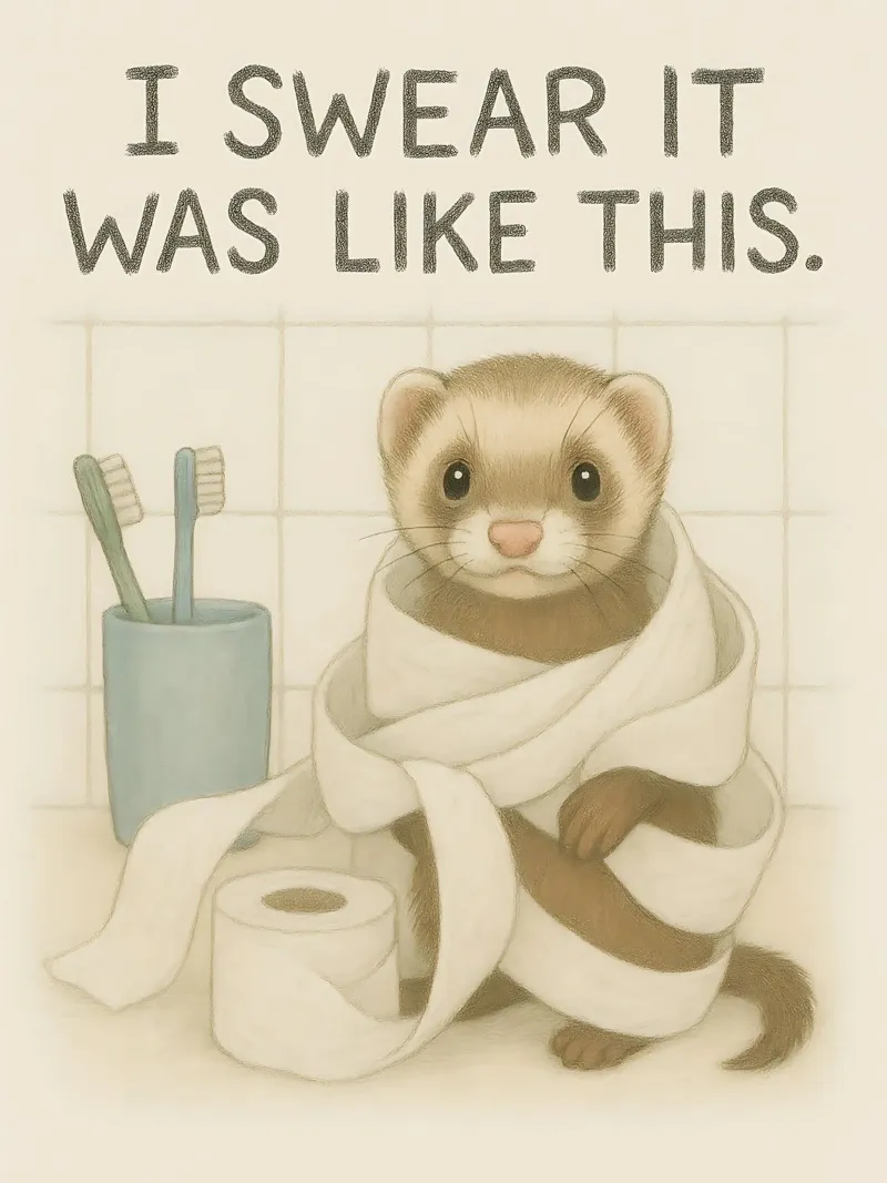 Funny Ferret Meme pellicola backlit da Funny Humor Art