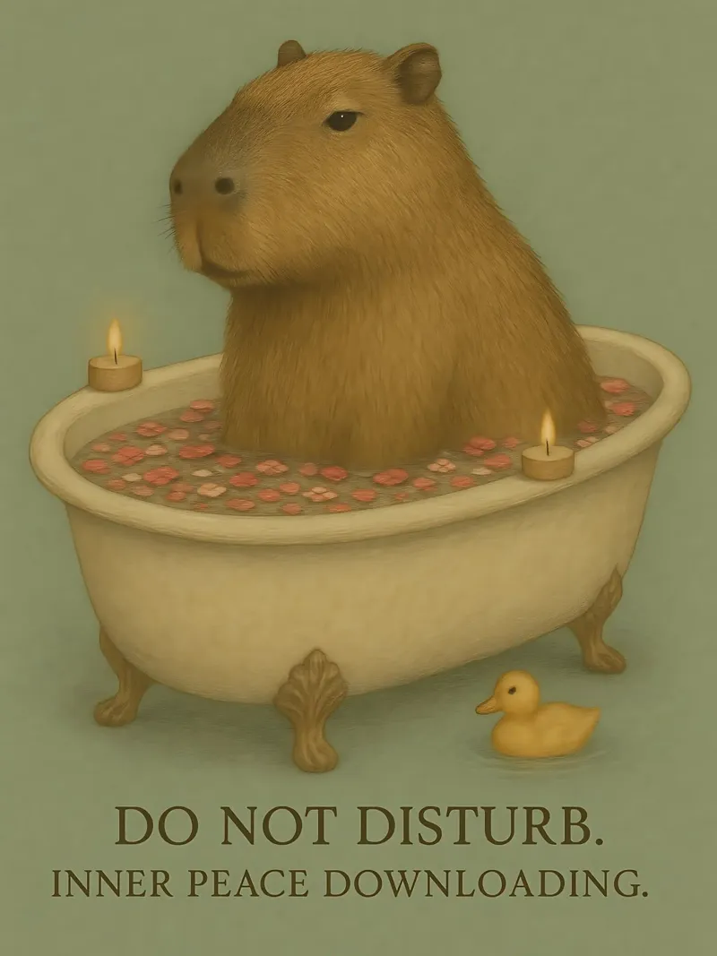 Funny Capybara Meme canvas by Funny Humor Art