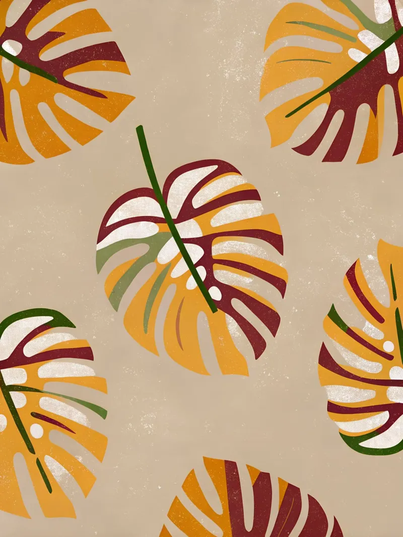 Monstera Retro Pop Flower pellicola backlit da THE LATEST SHOP