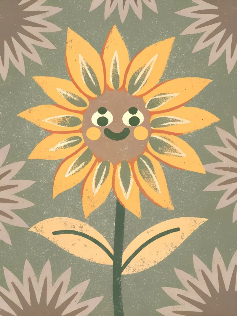 Girasole retrò pop pellicola backlit da THE LATEST SHOP